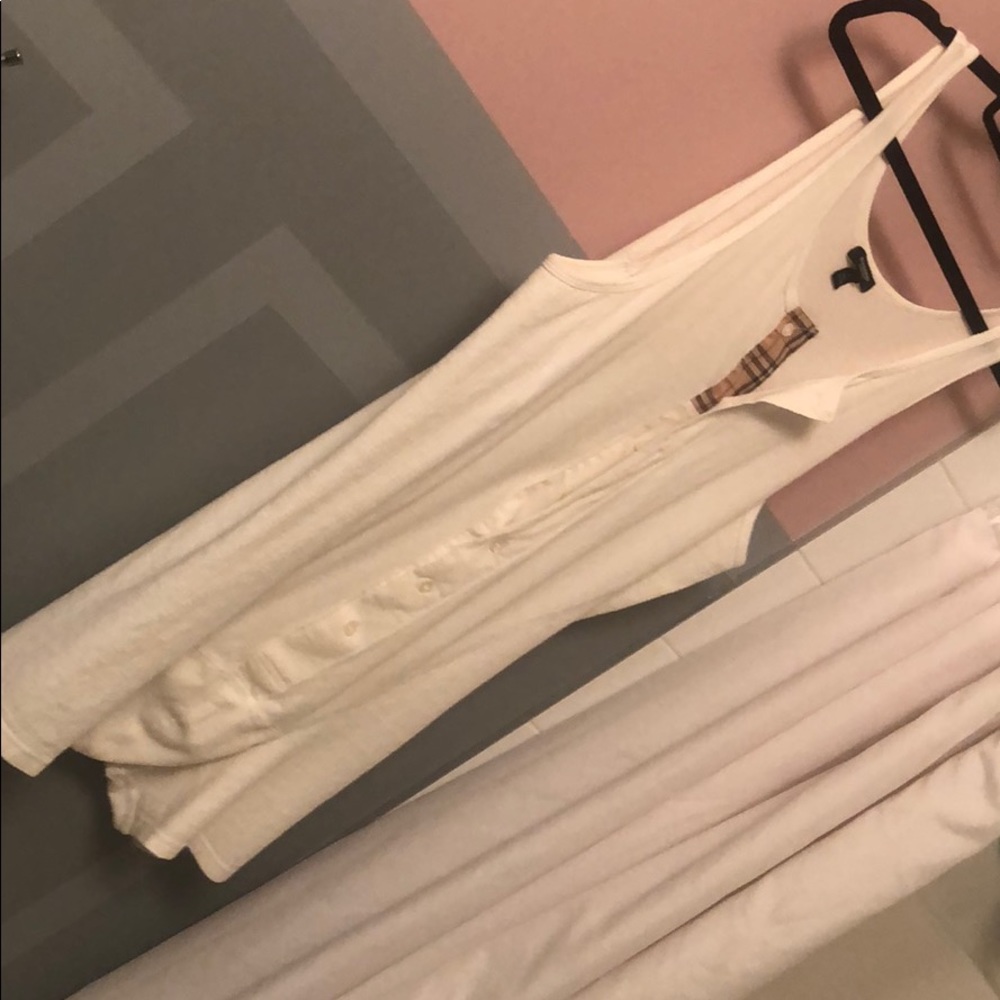 Burberry onesie button up pjs